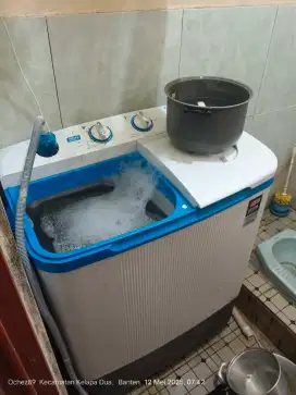 Jual mesin cuci 2 tabung merk Sanken