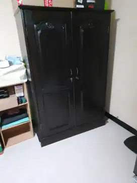 lemari jati tua 2 pintu