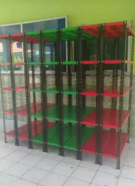 Rak besi siku susun tempat barang