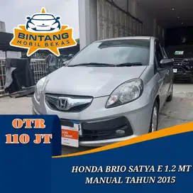 HONDA BRIO SATYA E 1.2 MT MANUAL 1200 CC BENSIN TAHUN 2015
