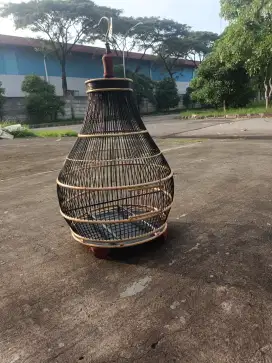 Sangkar burung puter derkuku model kerucut perut semar