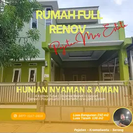 RUMAH 2 LANTAI  FULL RENOV STRATEGIS DI PEJATEN MAS, KRAMATWATU SERANG