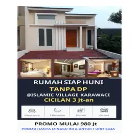 Jual Rumah Islamic Village Karawaci siap huni Tanpa DP, cicilan 3 jtan