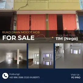 Ruko Gandeng Kosong Daan Mogot Hadap Utara HGB Jakarta Barat Jual