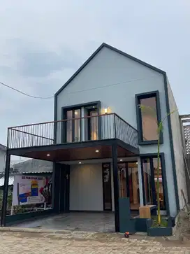 Rumah Gaya Jepang Modern dua lantai di Depok