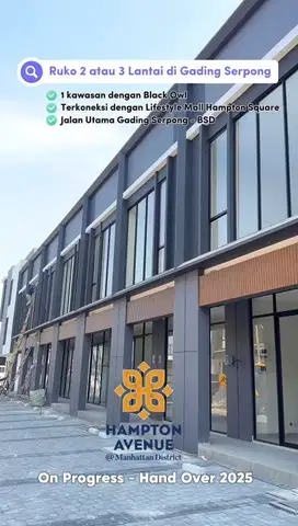 Ruko Hampton Avenue Siap Pakai TANPA DP