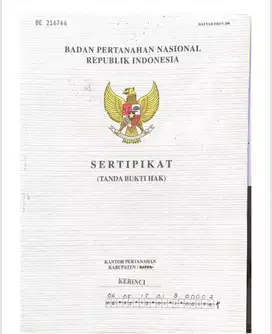 Tanah murah gunung tujuh kerinci