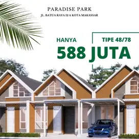 Promo Rumah 2 Lantai, Hanya 588 Juta Lokasi Batua Raya Makassar