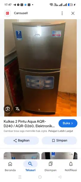 Kulkas 2 pintu masih normal