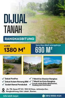 TANAH KAVLING SERANG, CILEGON, RANGKASBIT