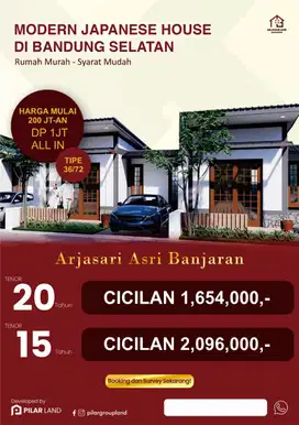 PERUMAHAN ARJASARI  PROMO CICILAN FLAT BERJENJANG TANPA BUNGA FLOATING