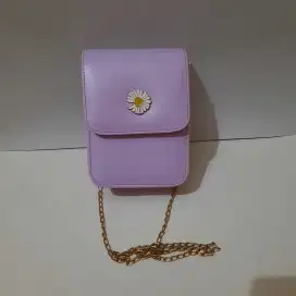 Tas Selempang Bunga Putih