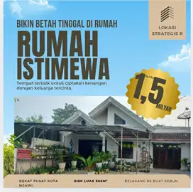 Dijual rumah istimewa, dekat kota & fasiltas umum