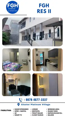 Disewakan Kost Cluster Platinum Village Jatibening Full Furnish Murah