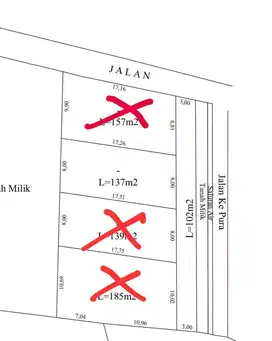 TANAH PLOT KECIL DEKET LUNA BEACH PANTAI NYANYI DWR-098