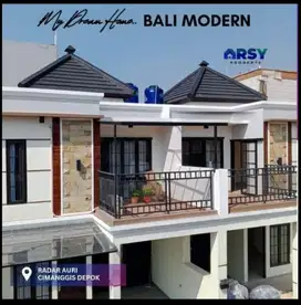 Rumah cluster Bali modern dekat tol dan LRT Cibubur