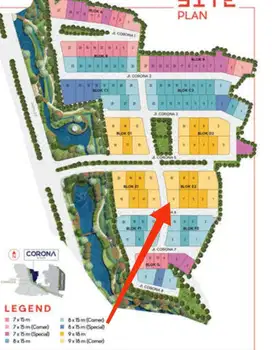 Tanah Hoek Kavling Lavon cluster Corona