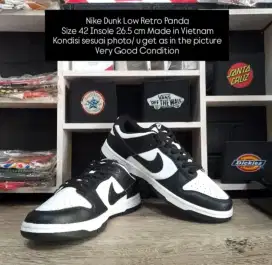 Nike SB Dunk Panda Size 42 Insole 26.5
