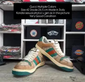 Gucci Multiple Collors  Size 42 Insole 26.5