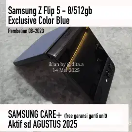 Samsung Galaxy Z Flip 5 512gb 2nd Second Garansi Blue Biru Mulus