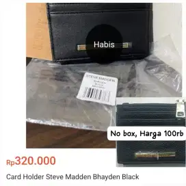 Card Holder Steve  Madden Bhayden Black