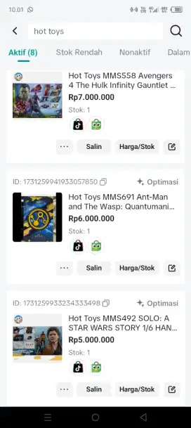 Jual beli Hot Toys