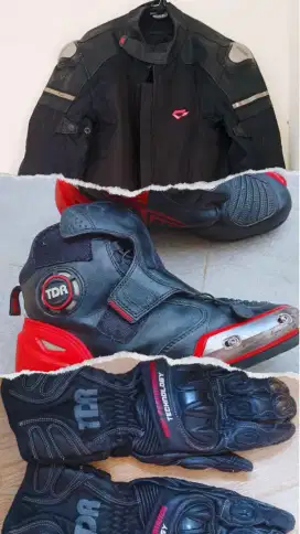 Apparel Motor. JAKET, SEPATU, SARUNG TANGAN