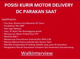 Lowongan Kurir Motor