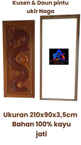 Daun pintu ukir naga full set