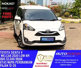 Toyota Sienta V Welcab wellcab AT putih nik 2020 low Km 33rban Low Km