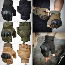 Sarung tangan motor taktis tactical dengan knuckle karet keras d ujung