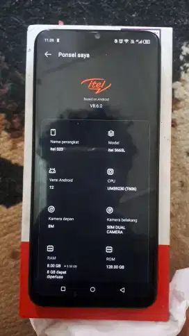 JUAL second hp ITEL s23