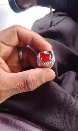 batu cincin red  garnet