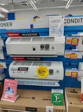 Promo AC SHARP segampang itu nyicil dengan promo bunga 0% dan free 1x
