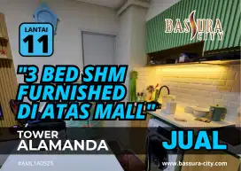 Jual 3 Bed Modif 2 Furnished SHM Apartemen Bassura City