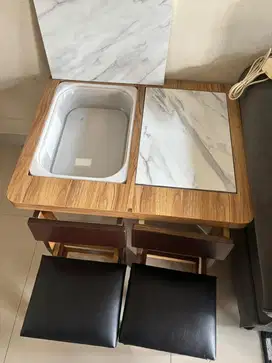 Meja belajar buka pasang