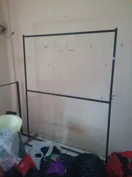 Tiang Gawang Display Gantungan Pakaian Double
