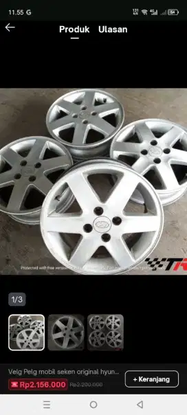 Velg Ring 15 Hyundai Avega