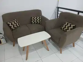 Sofa 1 set 2 seater+1seater +meja