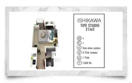 Dijual Apartment Studio Tower Ishikawa