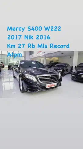 Mercy S400 Black in black 2017 Nik16 Siap Pakai