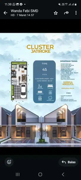Rumah KPR di kawasan jatinangor UNPAD