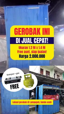 MURAH BANGET! DIJUAL GEROBAK BEKAS