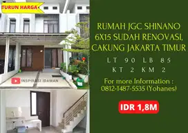 Rumah JGC Shinano 6x15 sudah Renovasi