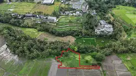 Tanah View Sawah Lingkungan Villa di Lodtunduh Ubud Dkt Monkey Forest