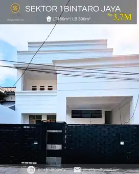 Dijual Rumah Mewah Brand New  di Bintaro Jaya Sektor 1 Jakarta Selatan