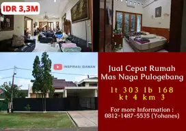 Rumah Mas Naga Pulogebang 303mtr Jual Cepat