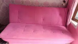 Jual sofa bed warna pink