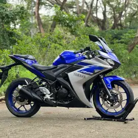 YAMAHA R25 V1 ABS BIRU SILVER 2015 KM LOW GRESS PAJAK HIDUP