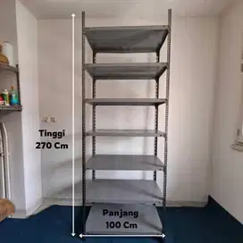 Jual Rugi Rak Besi Ukuran 100 x 40 x 270 cm